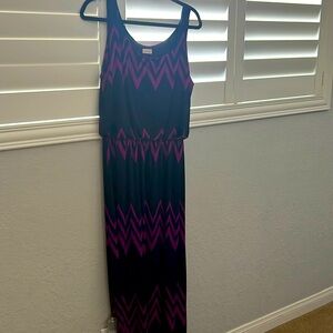 Pixley maxi dress navy and fuscia beautiful colors